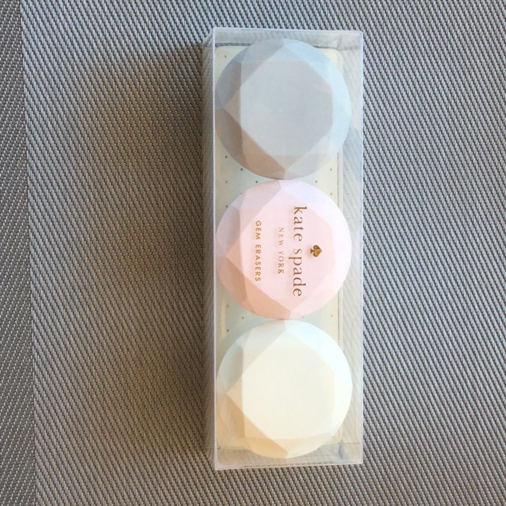 NWT Kate Spade Gem Erasers